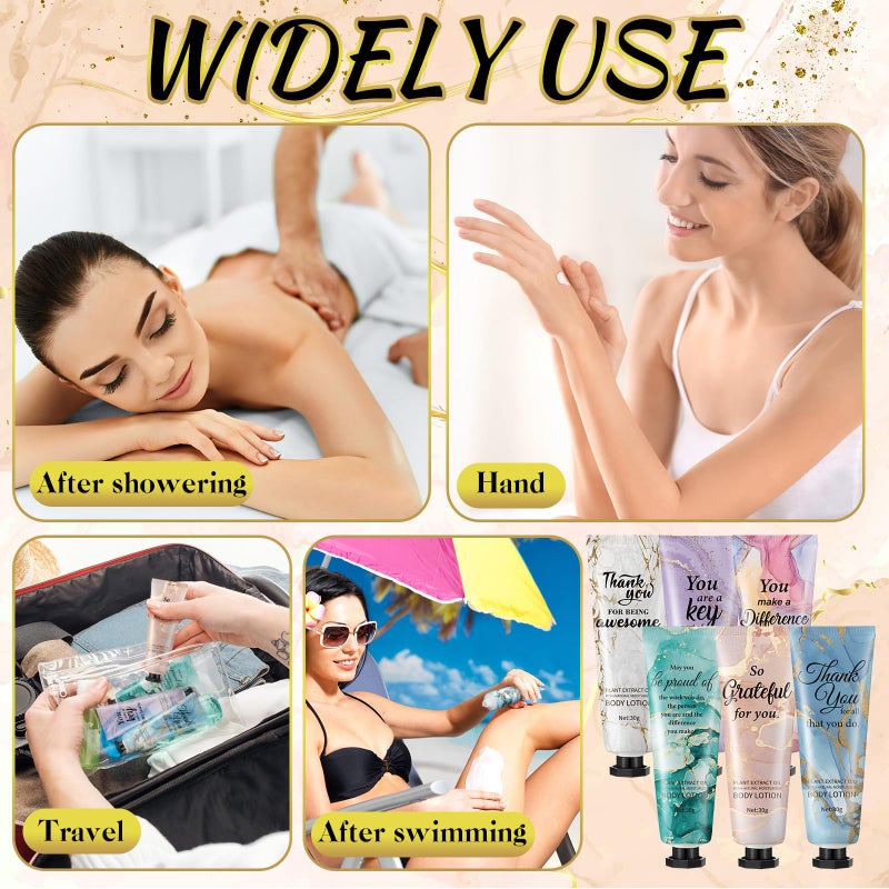 Siifert 24pcs Mini Body Lotion Bulk Employee Appreciation Gifts for Coworker Teachers Valentines Day Inspirational Travel Size Dry Skin Hand Cream Lotion for Staff Team Women Men - Image 3